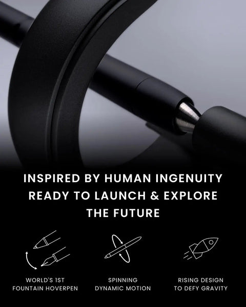 Hoverpen Future Luxury Fountain And Rollerball Pen Gift Set With Schmidt Nib Fine, Converter, Extra Refills, inspiring design
