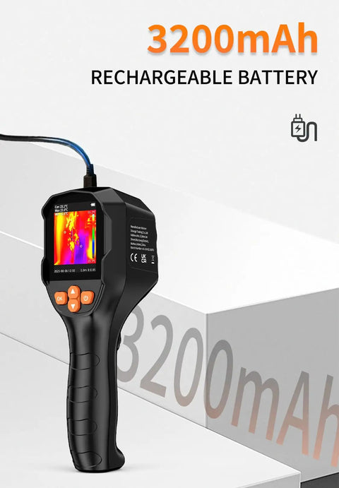 Pro Grade Dual Camera Thermal Imaging System With Visual Light 120x90 IR Resolution And 240x240 Ultra Resolution 25 Hz Thermal Camera -4F To 1022F Range App Image Transfer And PC Analysis with rechargeable battery
