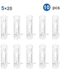 10 transparent pins from 30 Pack Cabinet Shelf Clips Set With Plastic Support Pegs And Transparent Holder Pins For Shelves And Brackets