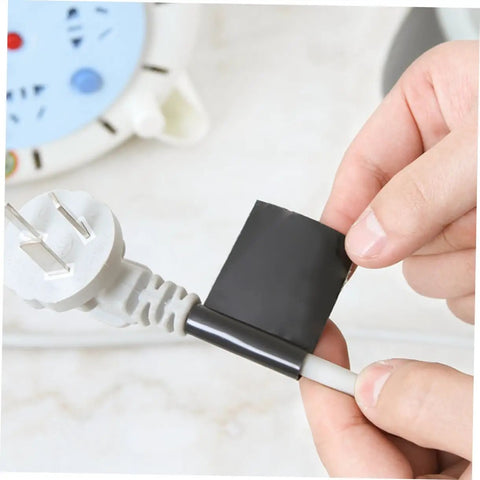 Applying 2 Pack PVC Repair Tape Leakproof Sealing Tape For PVC Pipe Joints Stop Leaks Weatherproof Water Resistant Gasket Strip on a cable