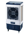 Stay Chill All Day Long With This Portable Evaporative Air Cooler Boasting three custom wind settings, blue cooler design.