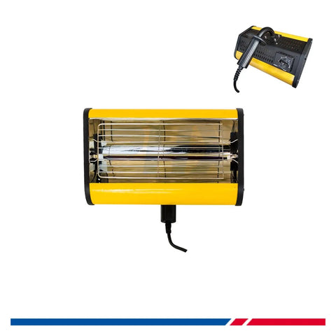 Infrared Paint Dryer 3150W Pro Grade Shortwave Curing Lamp with yellow housing and exposed elements.