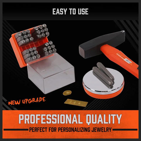 Easy To Pick 37 Piece Metal Letter And Number Stamp Set Six Millimeter Stamps For Jewelry Metal Leather And DIY Projects with tools