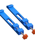 Adjustable Guide Rail For Cut Like Butter Performance Heavy Duty Anti Slip Milling Track Locks Down On 4 To 8 Inch Circular And Marble Saws Portable Woodworking Shop Favorite 2 Piece Set blue rail clamps with adjustable knobs
