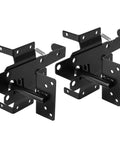 Heavy Duty Self Locking Gate Latch For Wood Fences And Metal Gates Post Mount Gravity Door Lock With Fingertip Release And Pull String Pool Safe Outdoor Garden Black Finish 2 Pack, black steel pair