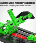 Universal Angle Grinder Stand Holder Mount Base For Woodworking Diy Cutting Support locks down tools, features 150mm clamping distance.