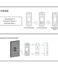 Wedge Kit For Wyze Video Doorbell V2 Only With Three Mounting Brackets Including One 15 Degree Horizontal Bracket And Two 7.5 Degree Vertical Brackets diagram