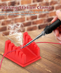 Magnetic Helping Hands Soldering Station With Five Slot Wire Holder Clamp Pro Grade Third Hand Soldering Iron Stand on desk