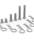 Beefy 12Pcs M8 Clevis Pins And M3 X 60Mm R Shape Cotter Clips Set In 304 Stainless Steel, Flat Head Fasteners variety display