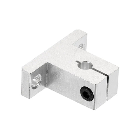 SK6 Aluminum Linear Rod Rail Shaft Support, 6mm Diameter, Rhombus Clamp for CNC Machines, Silver Tone Bracket Single View
