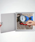 No Sweat 8X8 White Plastic Access Panel With Door, 6.5 Inch Opening Ideal For HVAC And Plumbing, quick access to valves.