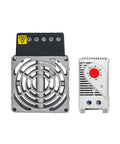 Compact Cast Aluminum Electric Air Heater With Industrial Distribution Box 100 To 200 Watt 220 Volt showing detailed heating components.
