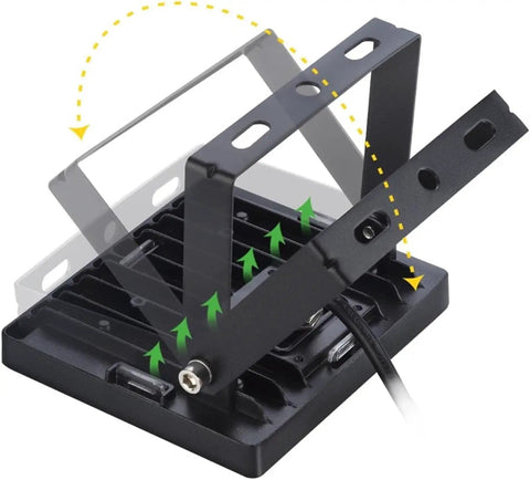 JUDYSSY Flood Light Led Security Light Ip65 Waterproof Spotlight 8000Lm Outdoor bracket for adjustable mounting angle.