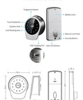 Hella Secure Smart Entry Door Lock Featuring Slick Fingerprint Reader with touch keyboard and USB port for easy access.