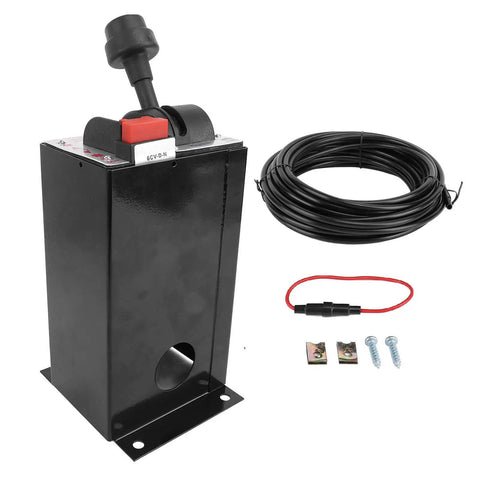 Dump Truck PTO Control Valve Kit With 6 Hole 4 Gear Setup, Beefed-Up Heavy Duty Hydraulic System, Aluminum And Iron Build, 30 Meter Hose