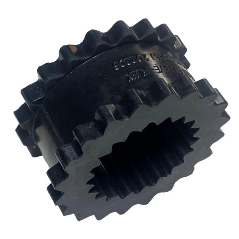 EPDM Rubber Sleeve Coupling Insert for S-Flex Series, Solid One-Piece Design, 6 Inch Outside Diameter, 3 Inch Elastomer Length, 2340 In-Lb Rated Torque, Heavy-Duty Fit for Motors Pumps Compressors Blowers Mixers Conveyors, -30 to 275 F, black insert close-up