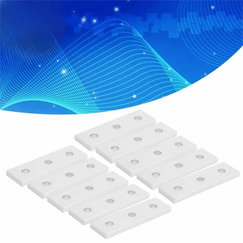 Heavy Duty 10 Pack Flat Joining Plates For T Slot Aluminum Extrusion Profiles Mending Repair Brackets with three holes