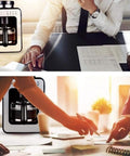 All In One Coffee Maker With Built In Two In One Grinder on office desk with people working nearby
