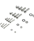 Stainless Steel Hex Bolts Nuts And Washers Set M2-M5 Socket Cap Screws Hardware Kit For DIY And Professional Projects Pro Grade Rust Resistant Long Lasting Strength, showing various sizes of bolts, nuts, and washers.