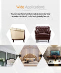 Premium Antique Bronze Upholstery Tacks 200 Piece Assortment Kit shown on various furniture and decor applications.