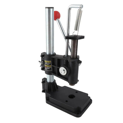 Heavy Duty Manual Press Punching Machine For Metal And Thick Leather With Adjustable Height Slider And 20Mm Die For Pro DIY Craft Hardware Processing Big Base, viewed from the side.