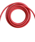 Coiled red pure copper 10 ft welding cable for car inverter RV solar power systems, part of Four Zero Gauge cable