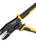 Wire Crimping Tool For Insulated Electrical Wire Connectors AWG 22 To 10 9 Inch Crimping Pliers With Precision Ratchet And Heat Shrink Die