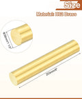 Solid Brass Round Rod One And A Half Inch Diameter Eight Inch Length H62 Brass Lathe Bar Stock for DIY crafts and industrial use.