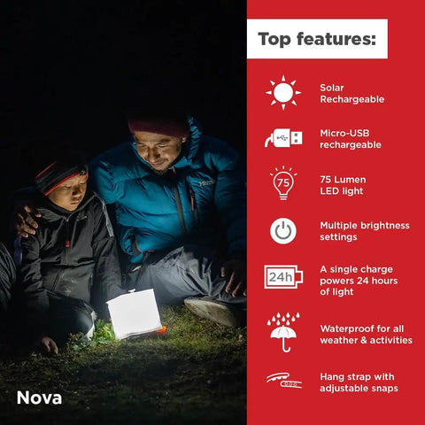 People using Solar Camping Lantern Inflatable LED Lamp Great For Camping Hiking Travel And Outdoor Adventures Waterproof IP67.