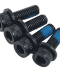 Four Pack Disc Brake Caliper Bolts M6x18 for Road, Mountain, BMX and Racing Calipers Black Carbon Steel Durable Hardware Replacement Screws