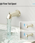Tub And Shower Faucet Set With Dual Shower Heads, Matte Black, Four-Way Valve, Single Lever Control Trim Kit with high flow tub spout