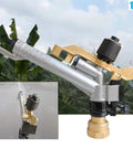 1.5 Inch Rain Spray Gun For Large Area Irrigation With 360 Degree Adjustable Impact Sprinkler, brass and plastic build.