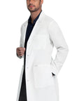 Plus Size White Lab Coat For Men And Women With 3 Pockets And 38 Inch Center Back Length CK460 3XL Workhorse Unisex Medical Coat