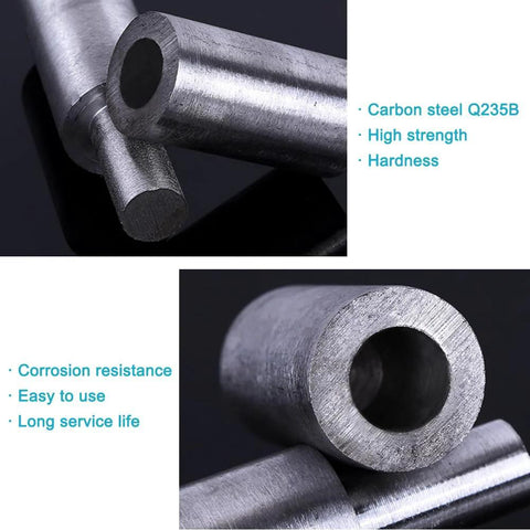 Pair of 5-inch weldable steel barrel hinges for metal gates/doors; weld-on, 3/4-inch pin, 1400 lb capacity