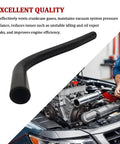 Bulletproof PCV Valve Vacuum Hose For Subaru Forester 2.5L And Crosstrek 2.0L heavy duty rubber hose installed in engine bay.