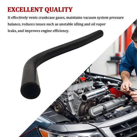 Bulletproof PCV Valve Vacuum Hose For Subaru Forester 2.5L And Crosstrek 2.0L heavy duty rubber hose installed in engine bay.