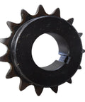 Beefy 50 Pitch ANSI Roller Chain Sprocket With 15 Teeth And One And One Quarter Inch Bore Built Tough From Carbon Steel Heat Treated Teeth Includes Two Set Screws And One Quarter Inch Keyway For Reliable Drive