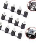 12 Pack M3 Rubber Pillar Anti Vibration Mounts for FPV Quadcopter Drone, with screws and nuts, featuring threaded isolator detail