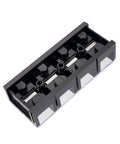 Heavy Duty 4 Position Dual Row Barrier Block Terminal Strip 600V 100A 8 Terminals For 10 To 22 Mm2 Wires With Removable Clear Insulating Cover