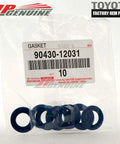 Toyota Oil Drain Plug Gasket Set Blue QTY 10 For Quick No Fuss Oil Change Replacement Seals For Engine Oil Pan Drain Plug