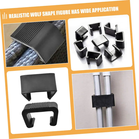 Hella Secure 50 Pack Rattan Wicker Furniture Connectors Heavy Duty Plastic Patio Chair Clips for modular furniture assembly.