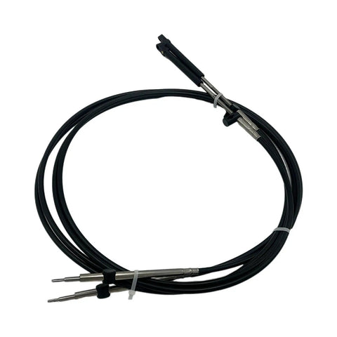 2 Pack 10 Ft Marine Control Cables For Boat Throttle And Gear Shift Gen I 600A Style Replacement Cable Set Replaces CC17910 coiled view