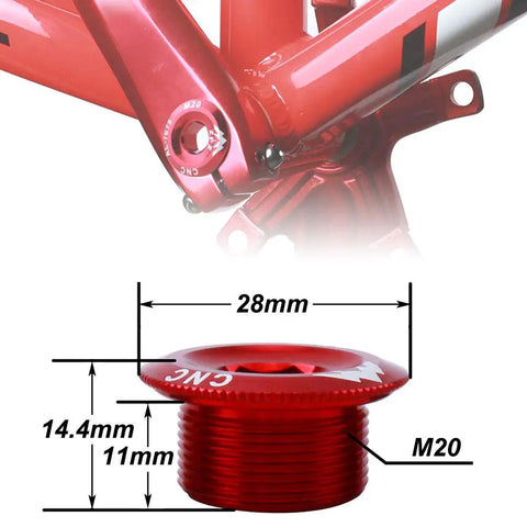 Legit Heavy Duty M20 Crankset Screws 7075 Aluminum Alloy CNC Machined Bicycle Crank Arm Bolts For Mtb Trail Hardware shown on crank arm.