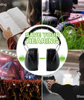 Noise Cancelling Ear Muffs With 28dB NRR For Shooting Range And Worksite Safety Over The Head Hearing Protection with usage scenarios