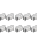 Round Ended Feather Key Set, 10 Pcs Stainless Steel Shaft Key Stock 4x4x8mm for Fasteners and Mechanical Projects, Pro-Grade Rustproof, Durable Parallel Drive Keying for Motors and Machinery, arranged in a row.