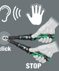 Illustration of Beast Mode Click Torque B1 3/8-Inch Drive Wrench With Reversible Ratchet showing click and stop mechanism