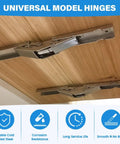 Heavy Duty Folding Shelf Brackets With Self Locking Hinges 2 Pack Hidden Screws For Cabinet Doors and Furniture DIY Projects