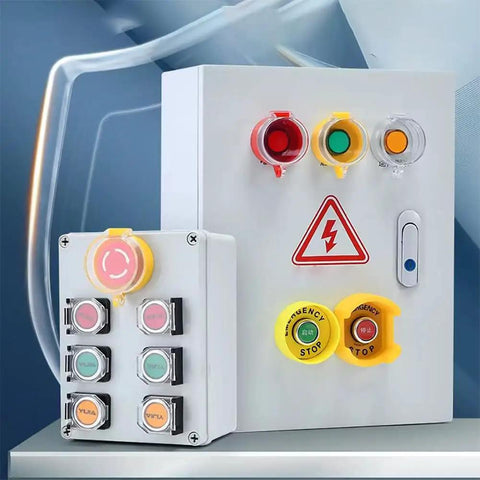 22mm Mushroom Head Emergency Stop Button E Stop Push Button Safety Switch For Industrial Machinery Control Panels 2 Pack