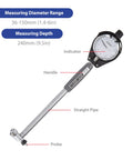 Fowler extender dial bore gauge kit with 1.4–6 in range; includes probe and handle