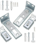 2 Pack Bifold Door Hardware Repair Kit For Folding Pocket Doors And Barn Doors Includes brackets screws